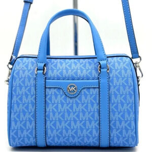 Michael Kors Small Travel Duffle Xbody Satchel Shoulder Bag South Pacific Blue